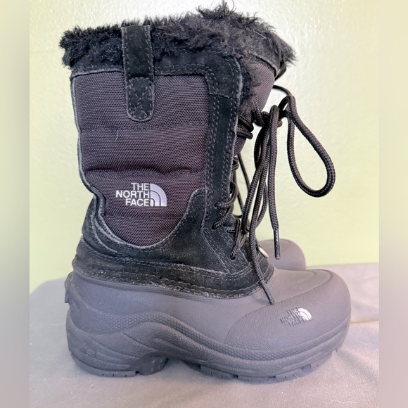 THE NORTH FACE BIG KIDS GIRLS SHELLISTA LACE BOOTS BLACK SZ 11 WINTER WARM - Picture 1 of 6